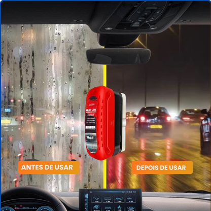 Tratamento hidrofóbico para para-brisas: as gotas deslizam em vez de ficarem coladas.